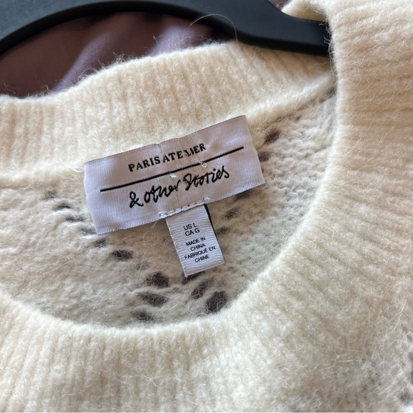 & Other Stories Cream Alpaca Blend Knit Sweater EUC - Picture 9 of 10